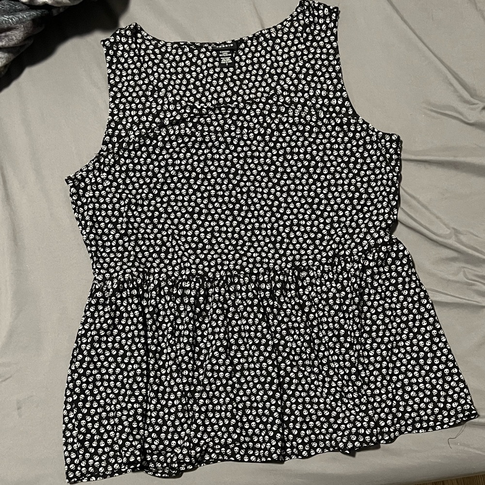 Torrid Skull Peplum Top